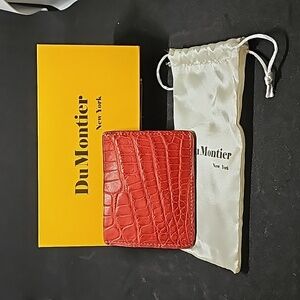 DuMontier NY Slim Alligator Card Holder NIB